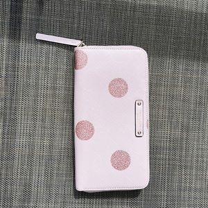 Kate Spade pink zipper wallet